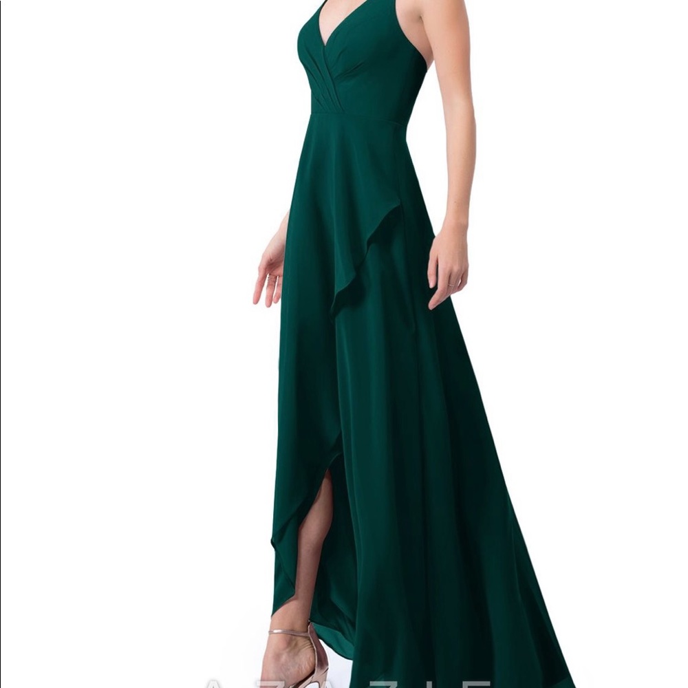 Azazie Bridesmaids Dress: Musa, Pine